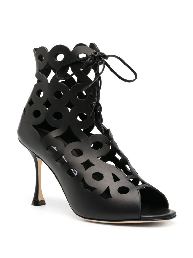 Manolo Blahnik Taralo 90mm leather boots outlook