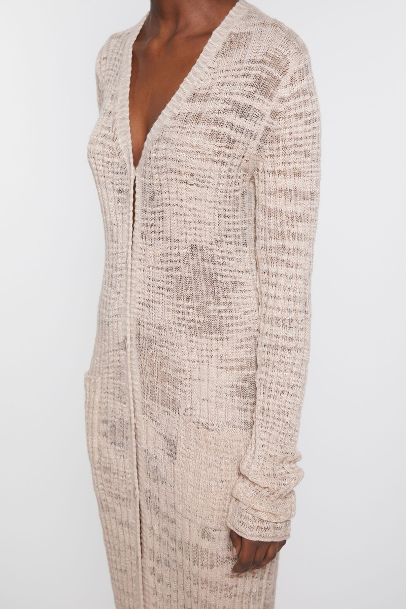 Wide rib cardigan - Dusty pink 5