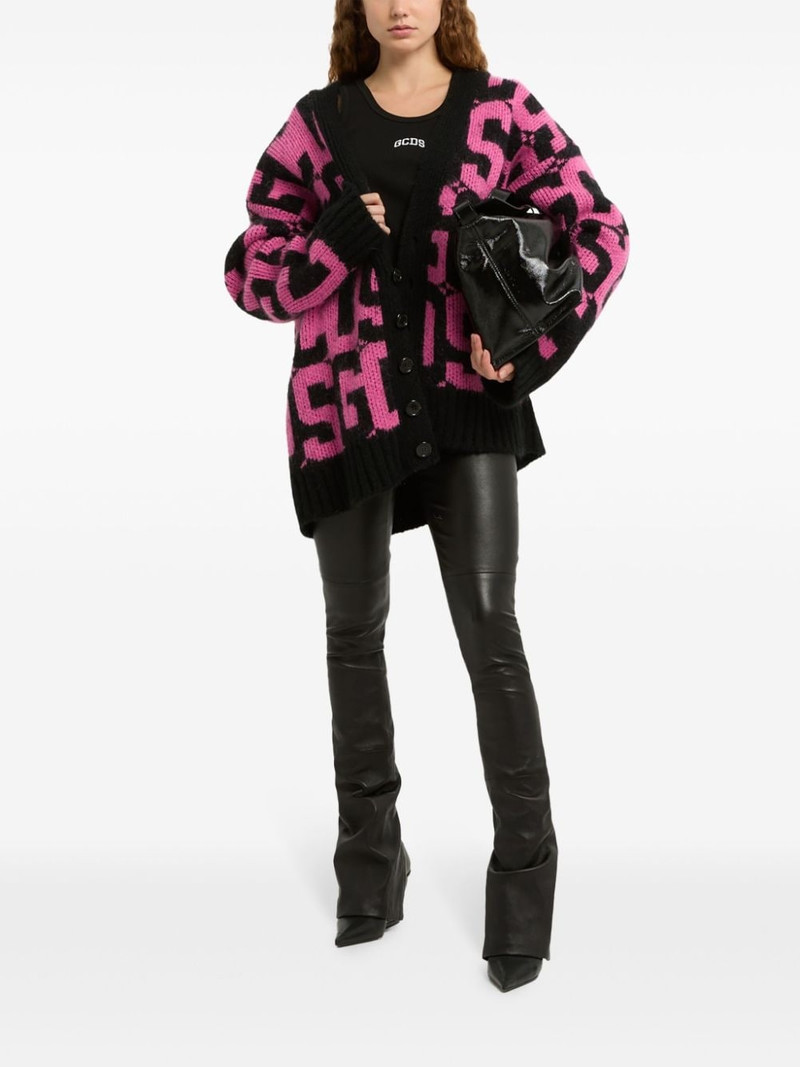 GCDS monogram-pattern cardigan outlook