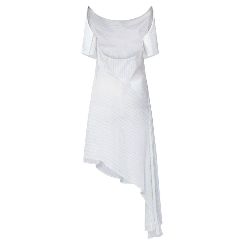 Pinstripe Silk Cowl Neck Top 3