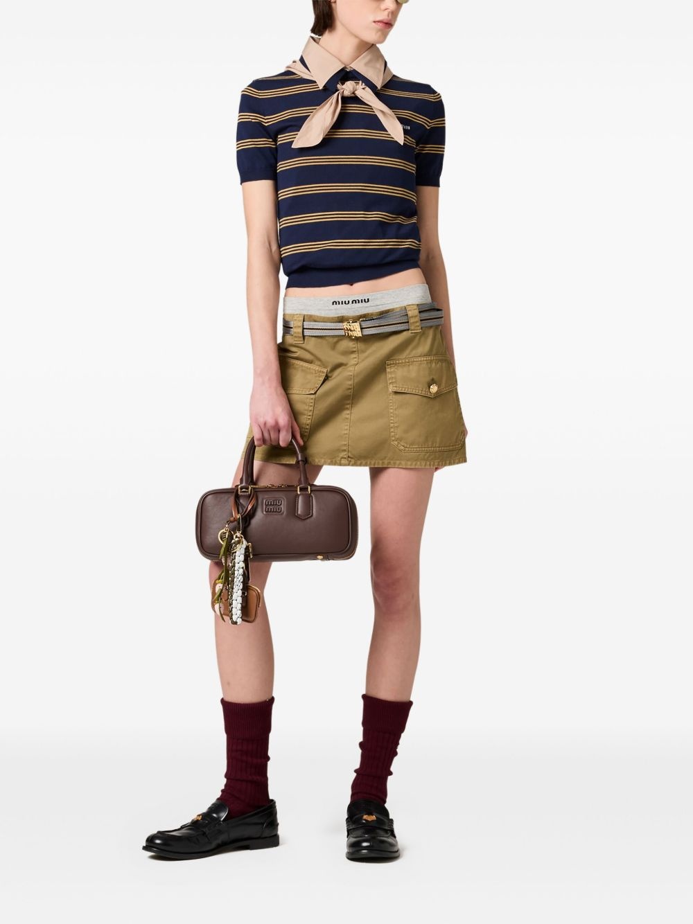 garment-dyed cotton miniskirt - 2