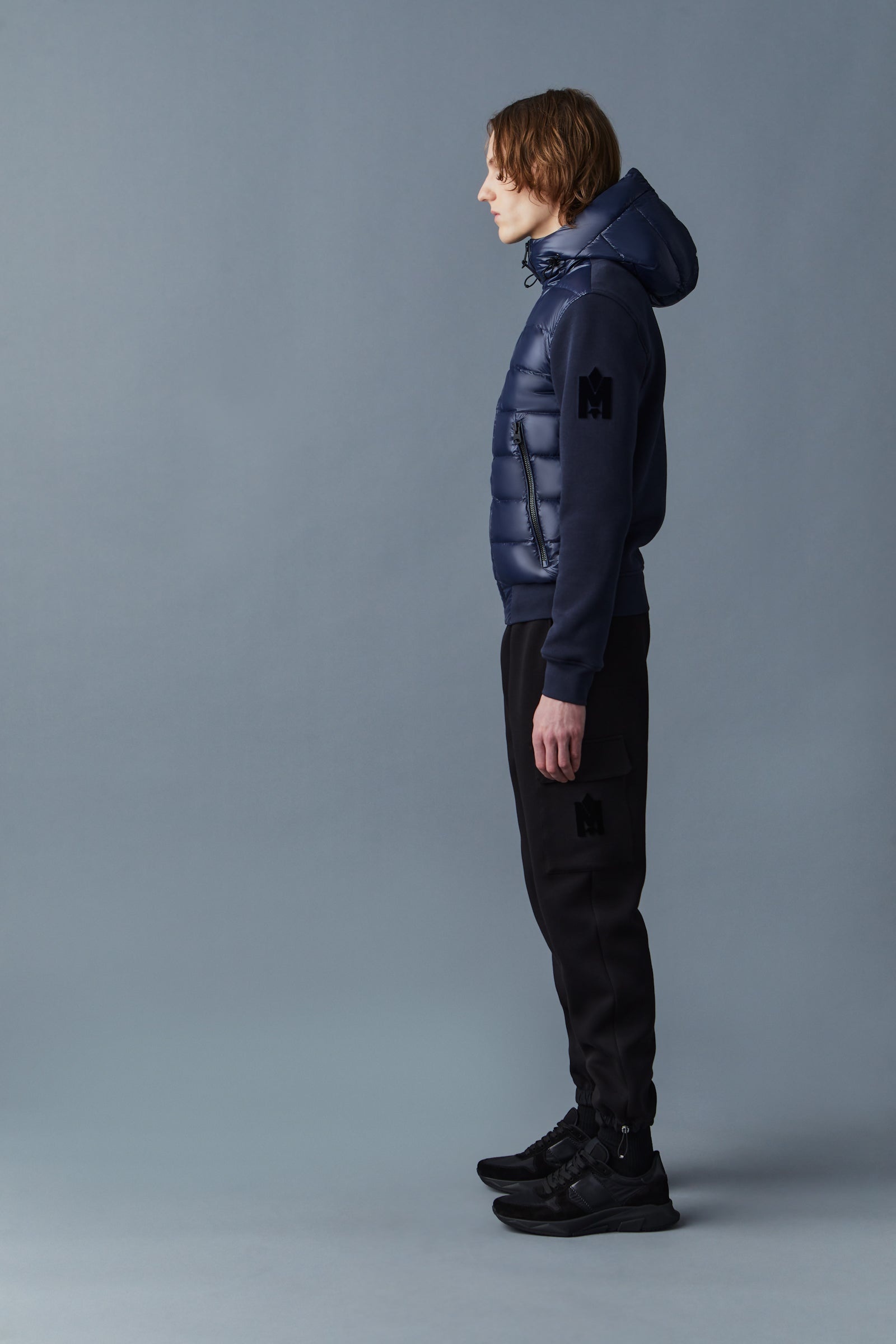 FRANK Double-face jersey bomber jacket with hood - 3