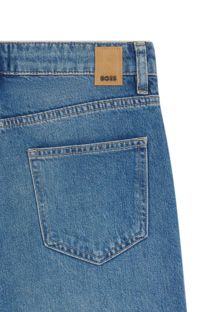 RELAXED-FIT JEANS IN INDIGO DENIM WITH STEPPED HEMS 6