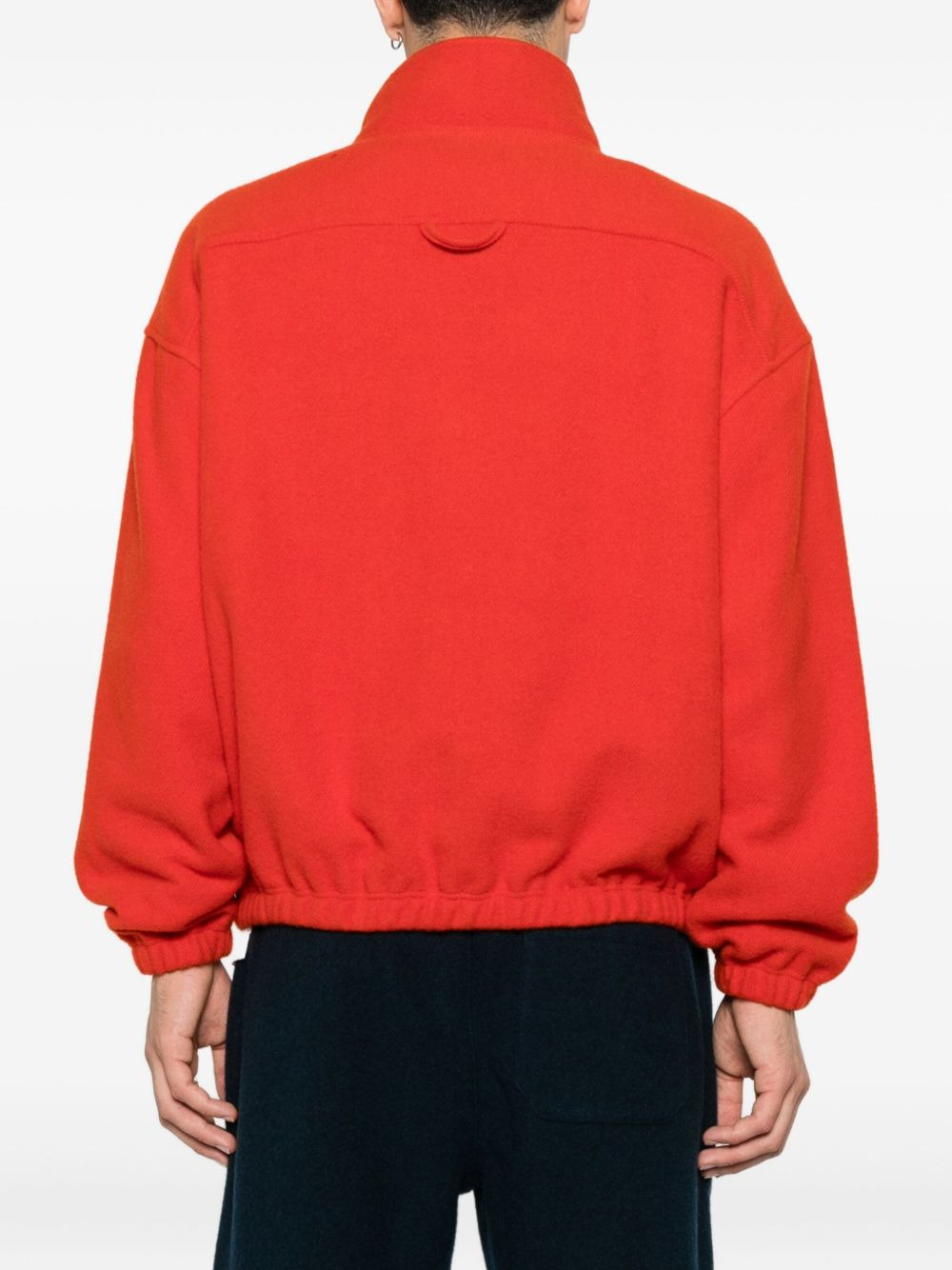 virgin wool zip-up sweater - 4