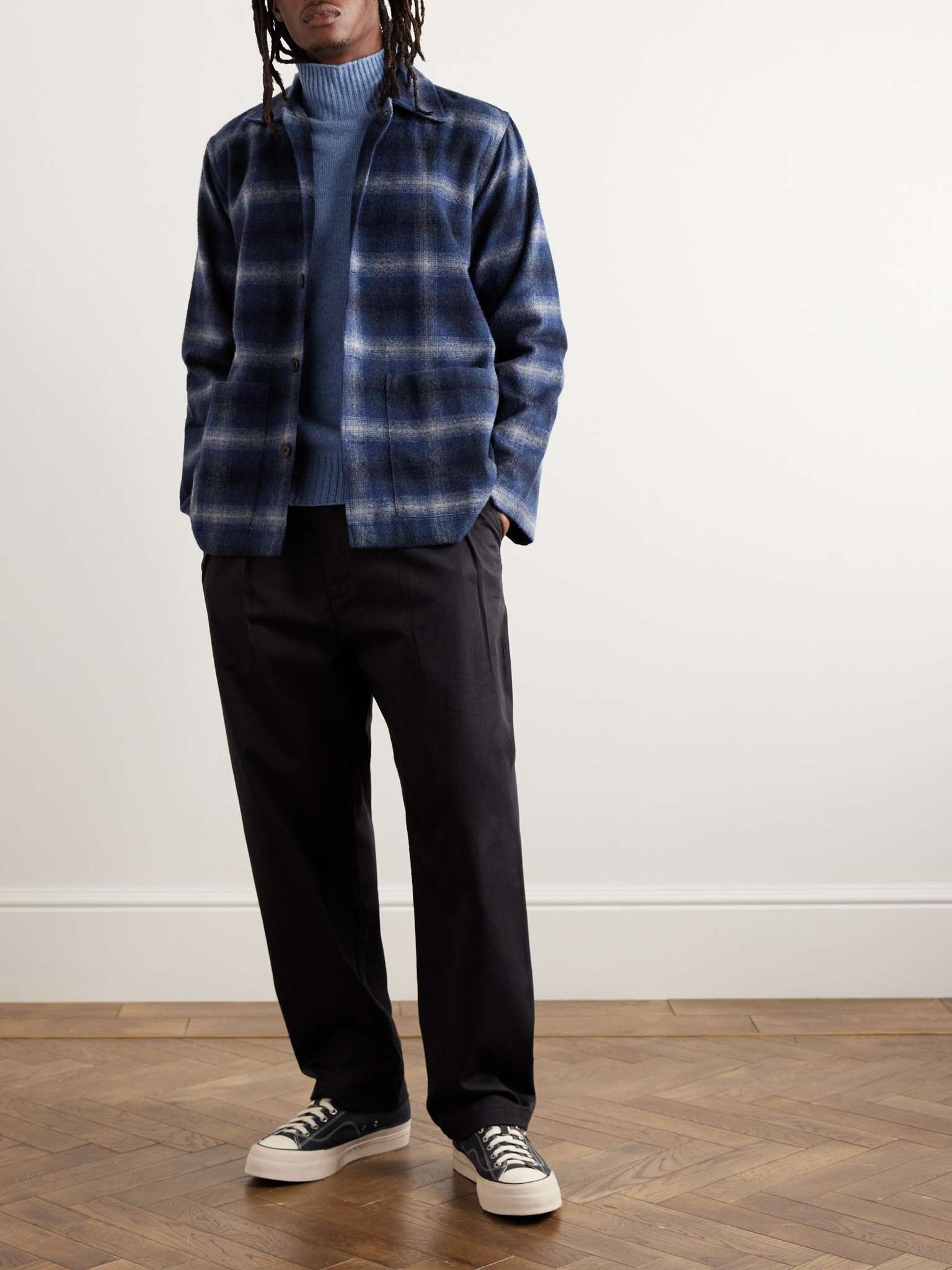 Easy Checked Recycled Wool-Blend Flannel Overshirt - 2