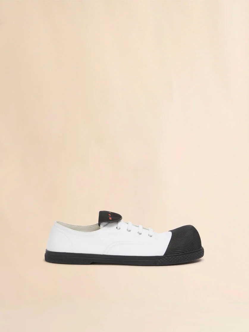 WHITE CANVAS NEW WAVE SNEAKER - 1
