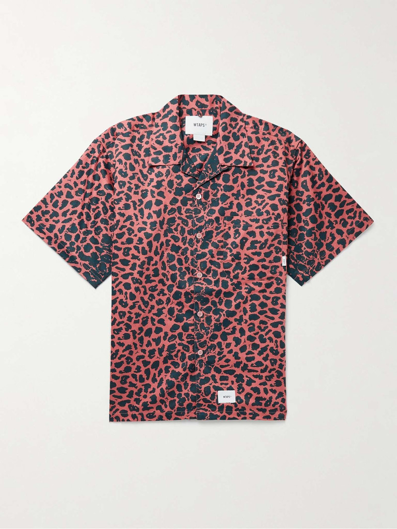 Night Vision Camp-Collar Leopard-Print 코튼 트윌 셔츠 - 1