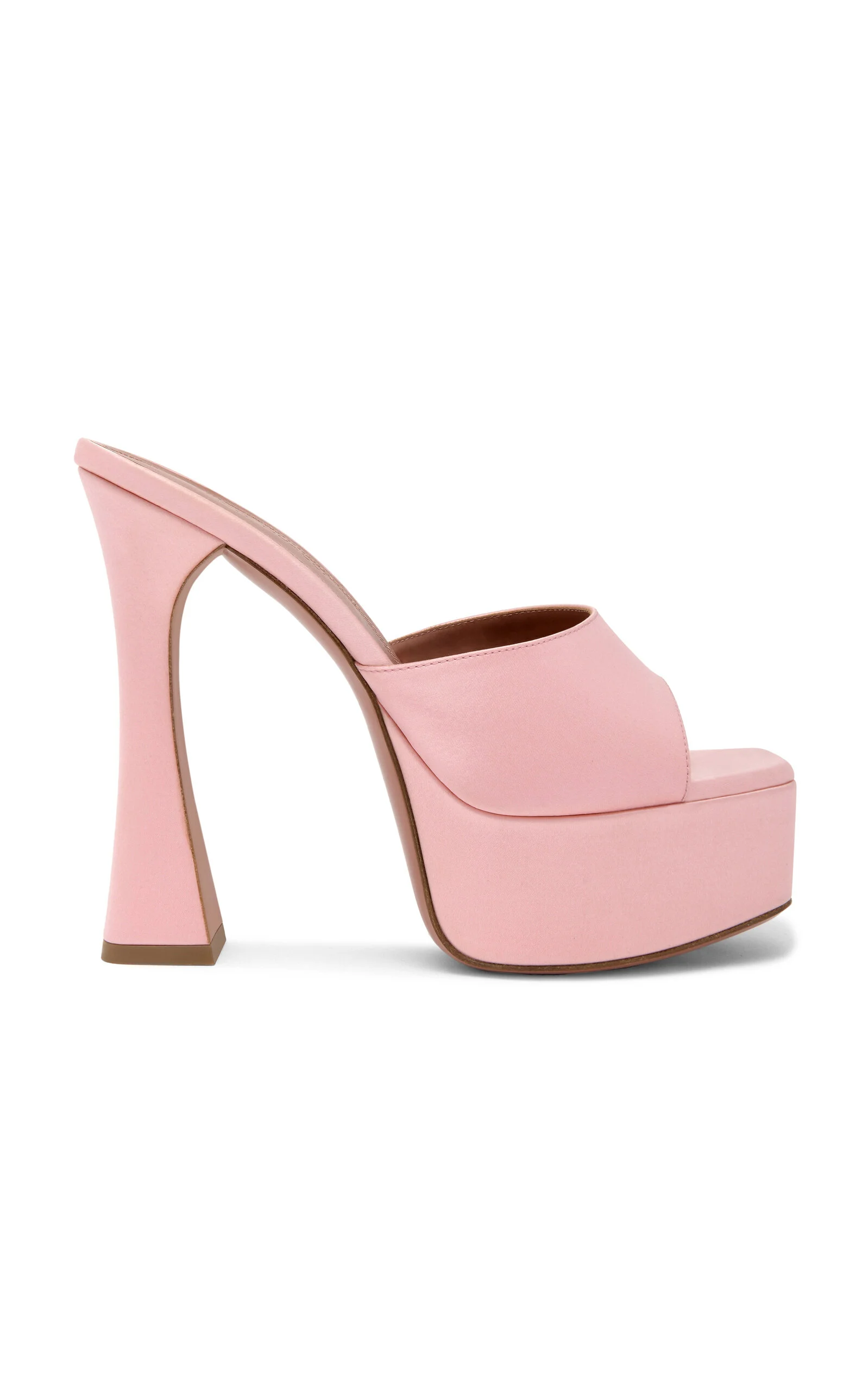 Dalida Satin Platform Mules pink - 1