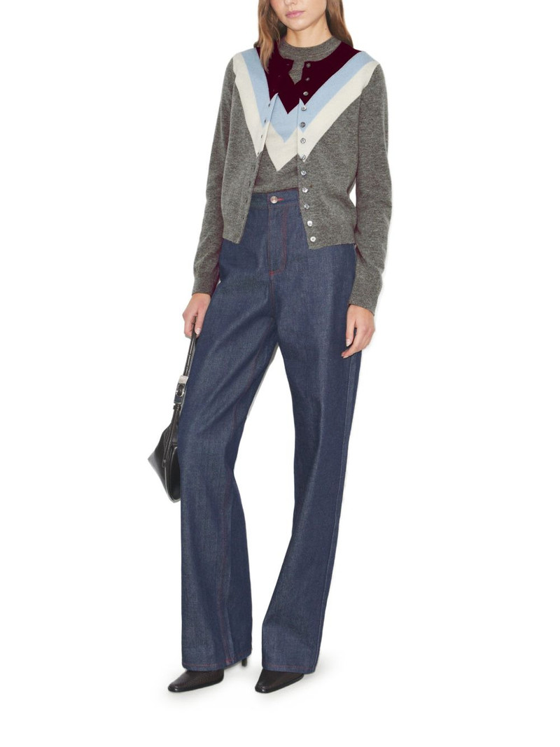 TORY BURCH chevron wool cardigan outlook