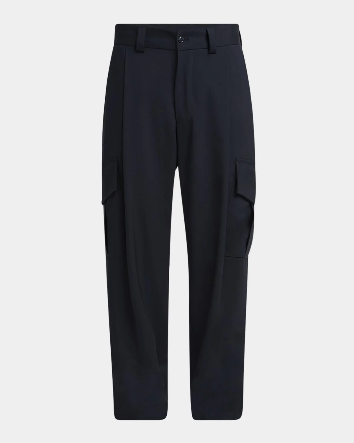 Men's Wool Relaxed Single-Pleated Cargo Pants - 1