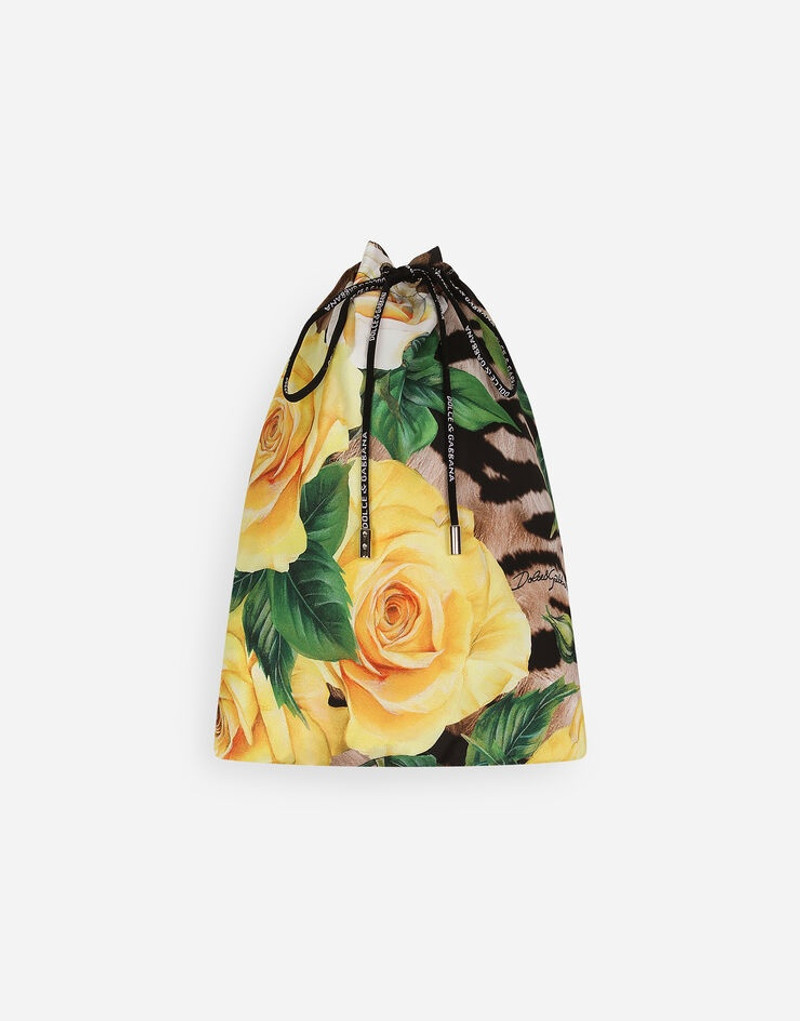 Dolce & Gabbana Mid-length swim shorts with rose print outlook