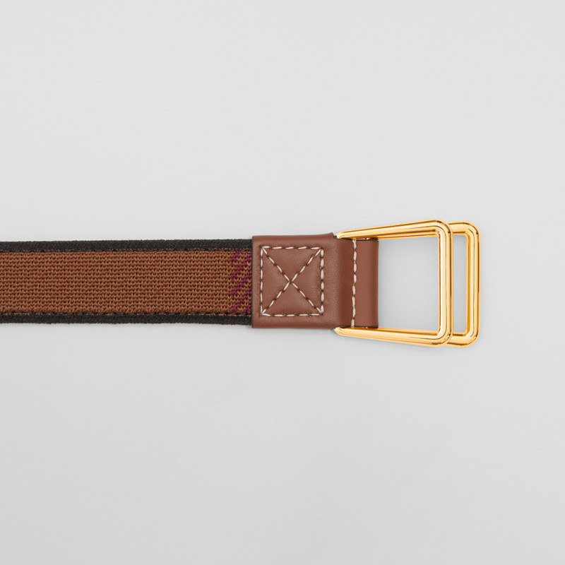 Burberry Exaggerated Check and Leather Belt outlook