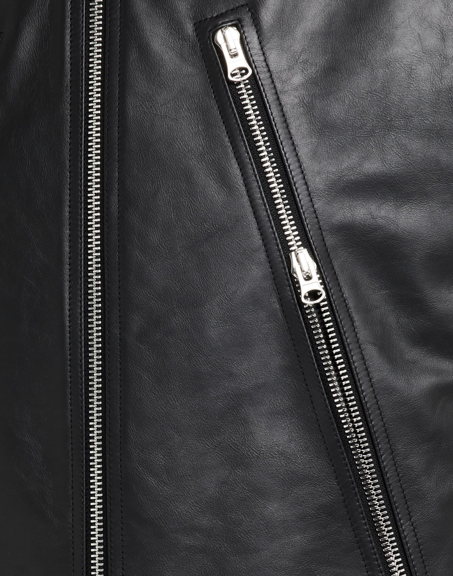 Zip sleeveless leather jacket - 6