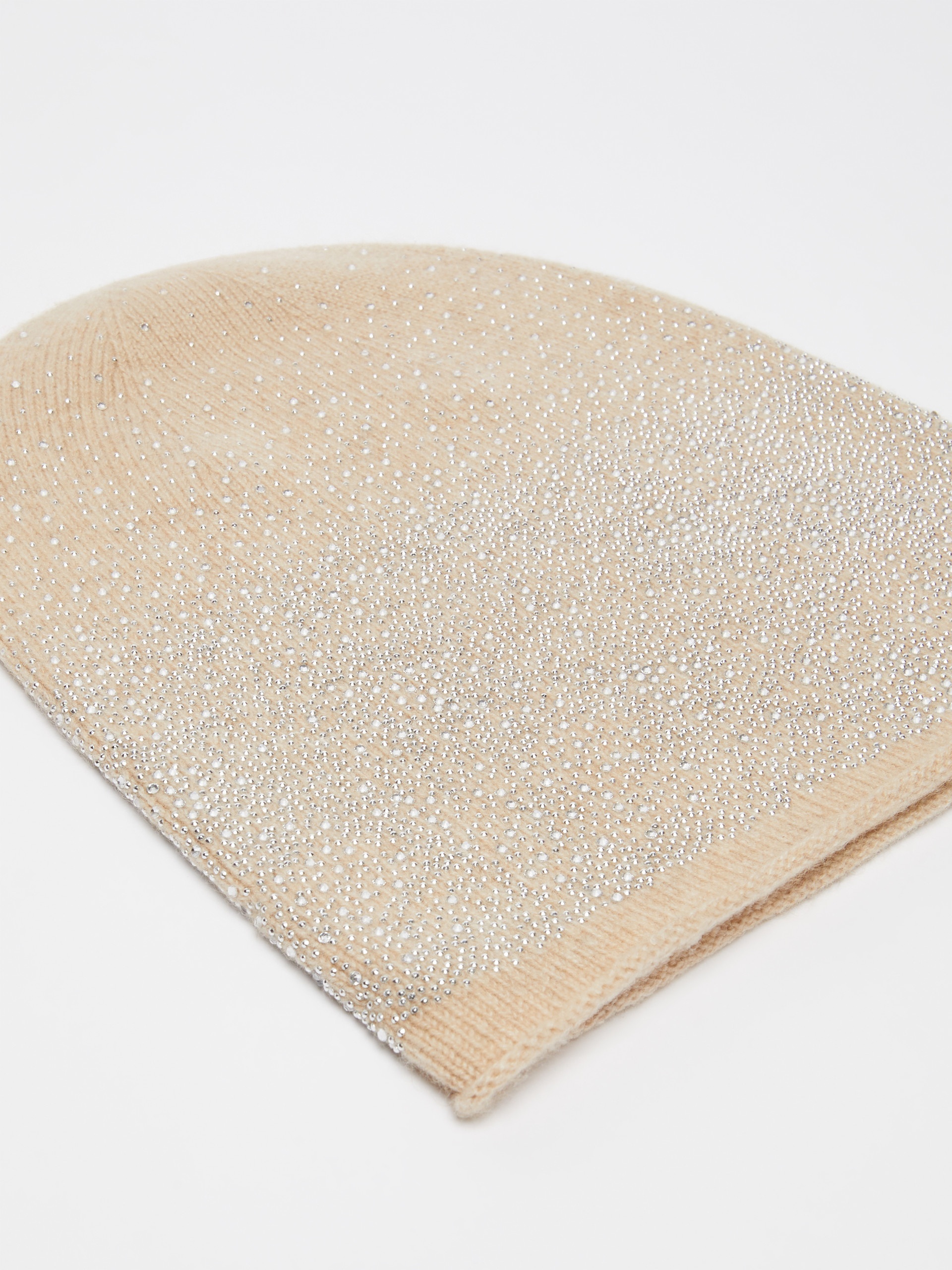 AFRO Rhinestone-decorated cashmere beanie hat - 3