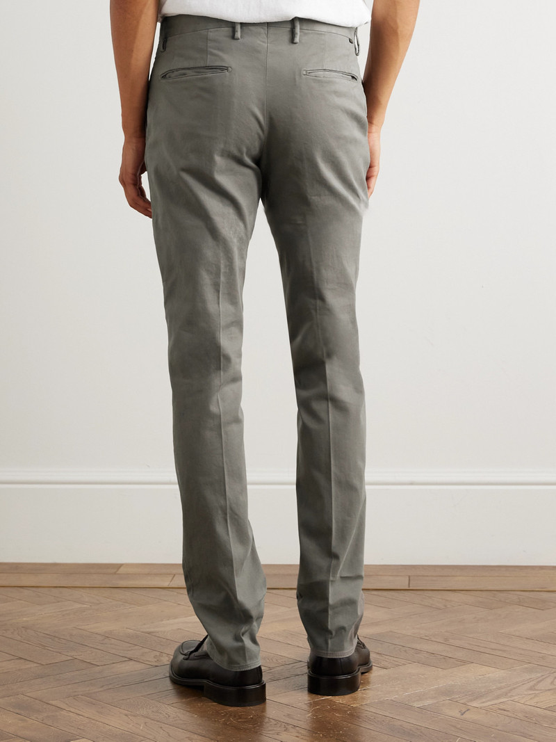 Incotex Straight-Leg Cotton-Blend Twill Trousers 4