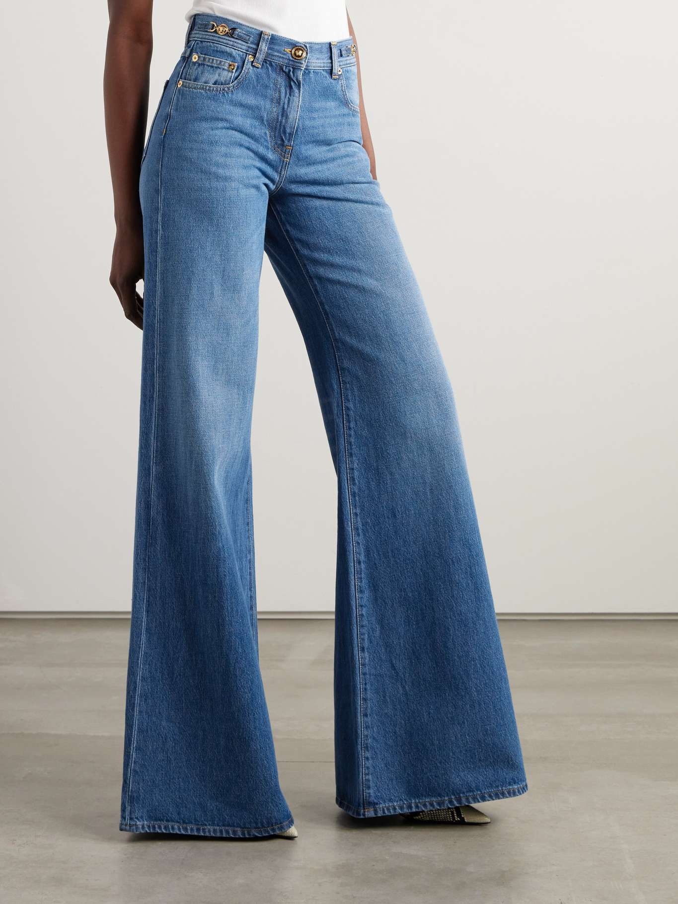 Embellished high-rise wide-leg jeans - 3
