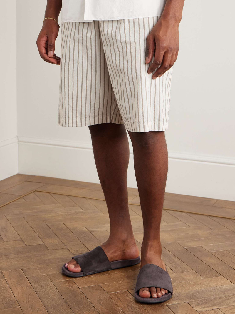 The Row Hugh Suede Slides outlook