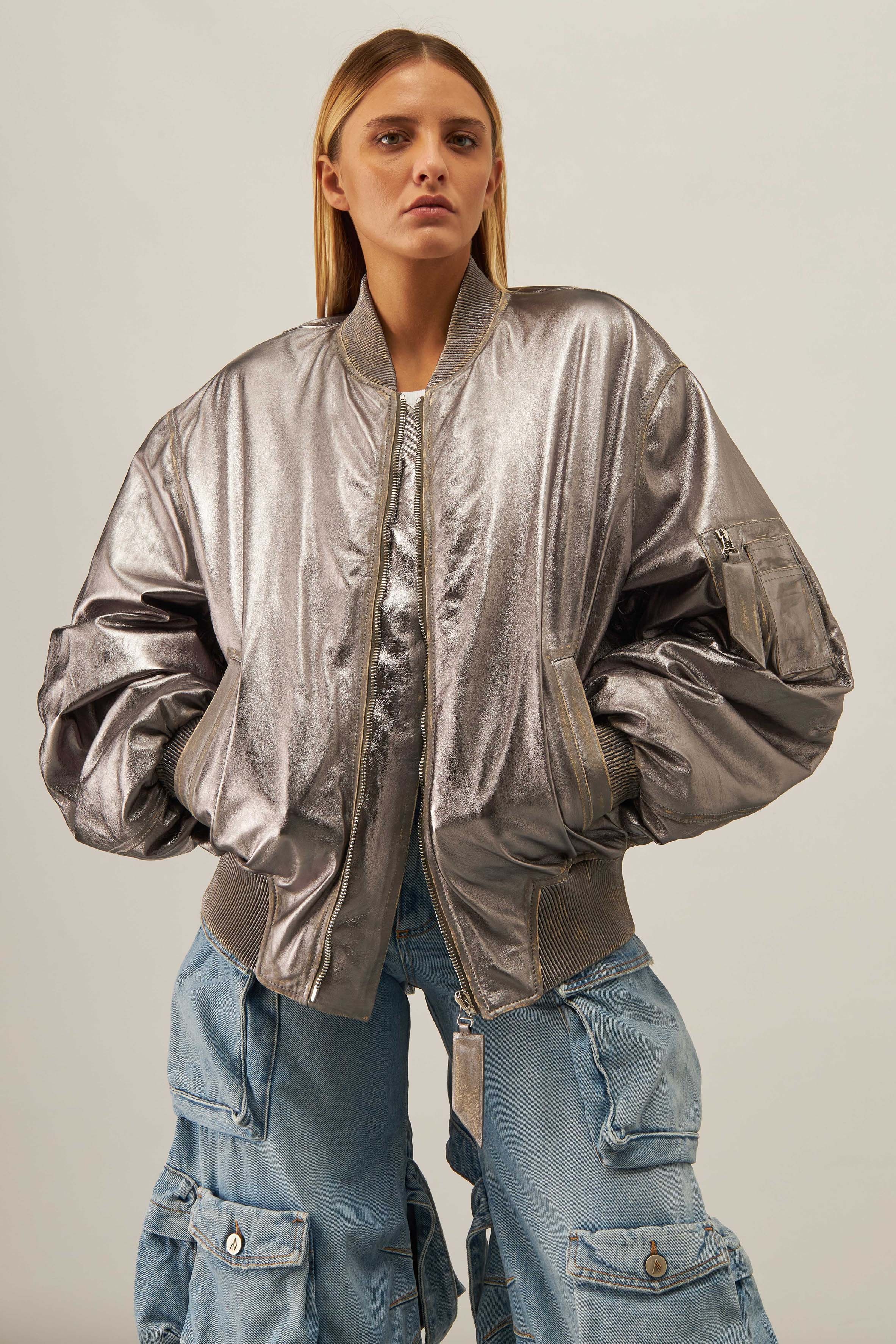 Leather Bomber - 1