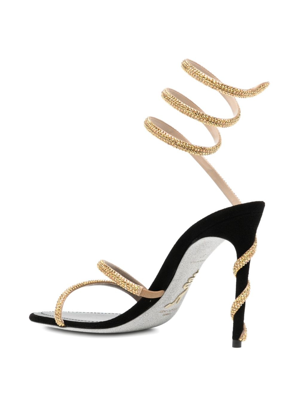 110mm crystal-embellished spiral sandals - 3