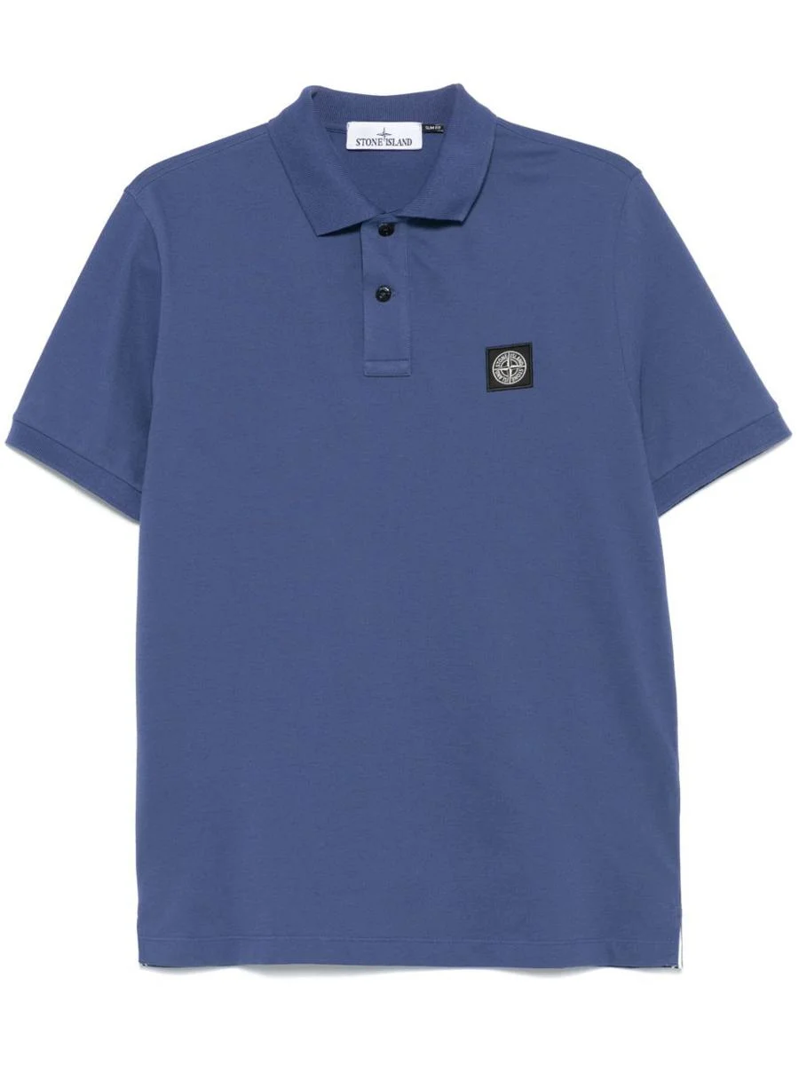 Stone Island Slim Fit Stretch Cotton Pique Polo Shirt Clothing - 1