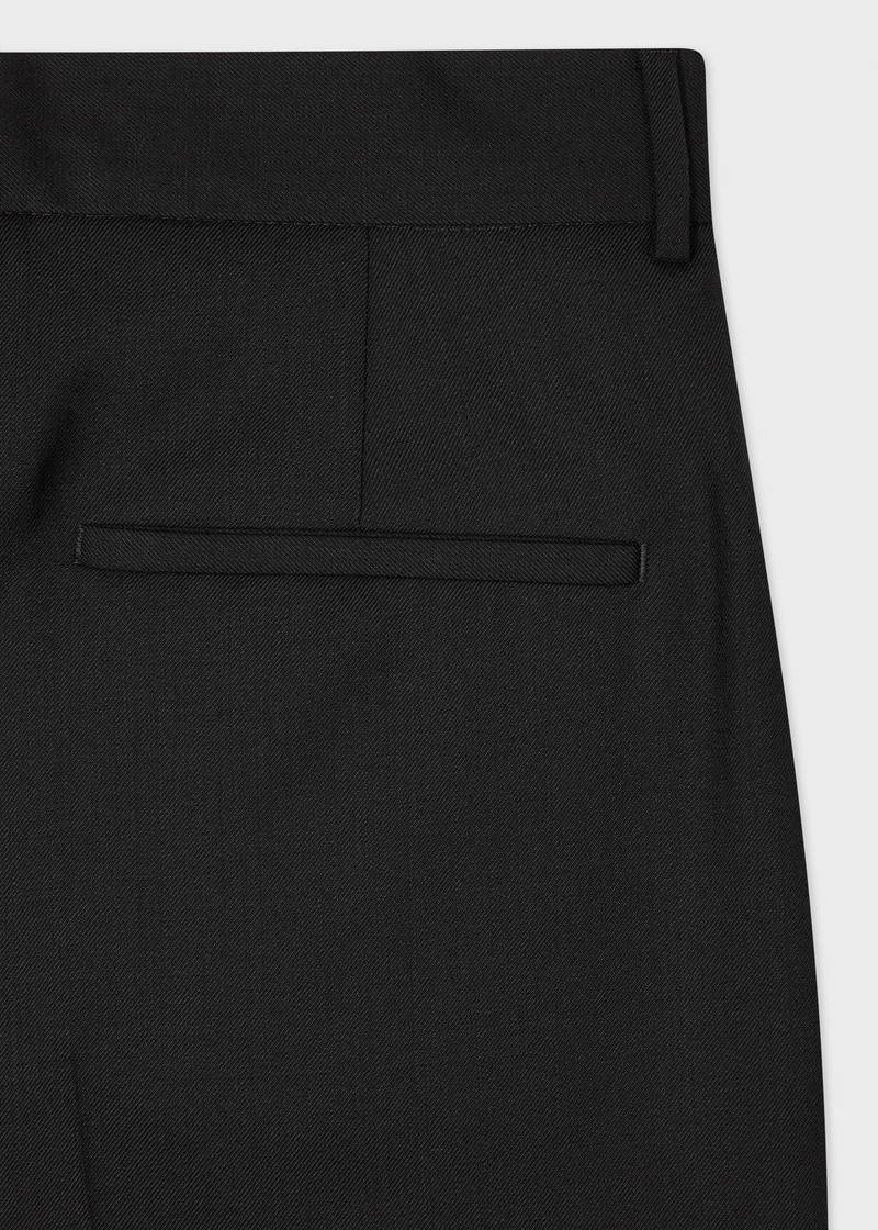 Paul Smith Women's 'A Suit To Travel In' Black Wool Twill Pleated Trousers outlook