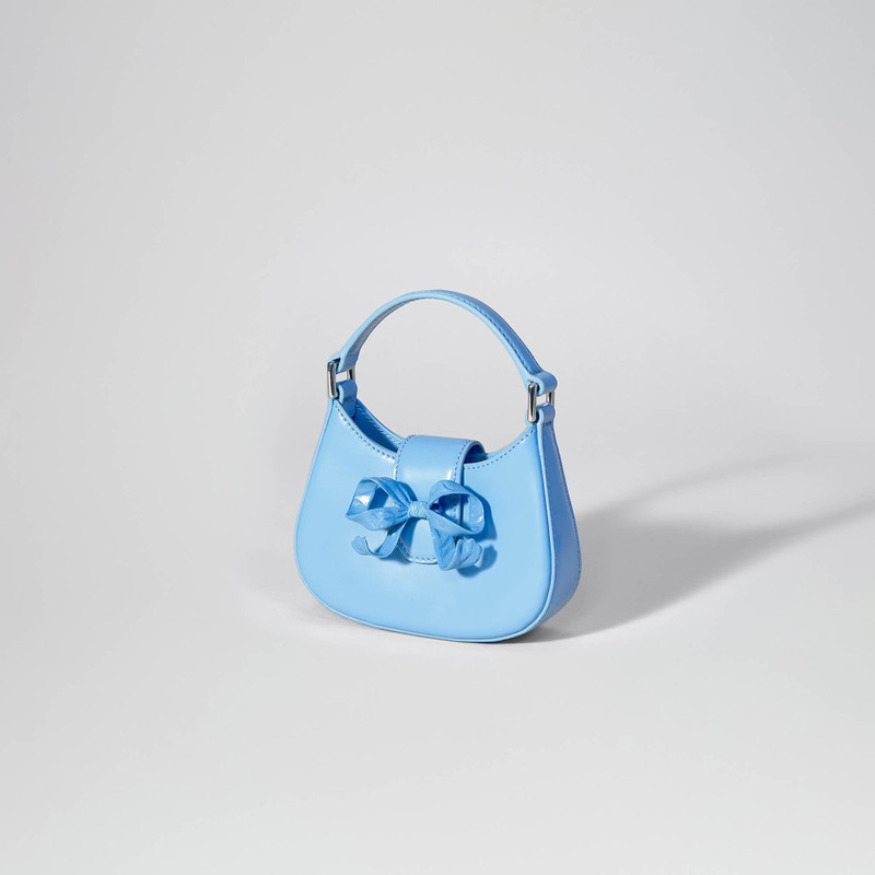 Blue Crescent Bow Micro Bag 2