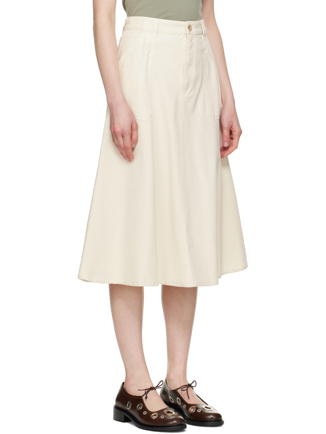 A. P.C. Off-White Laurie Midi Skirt - 2