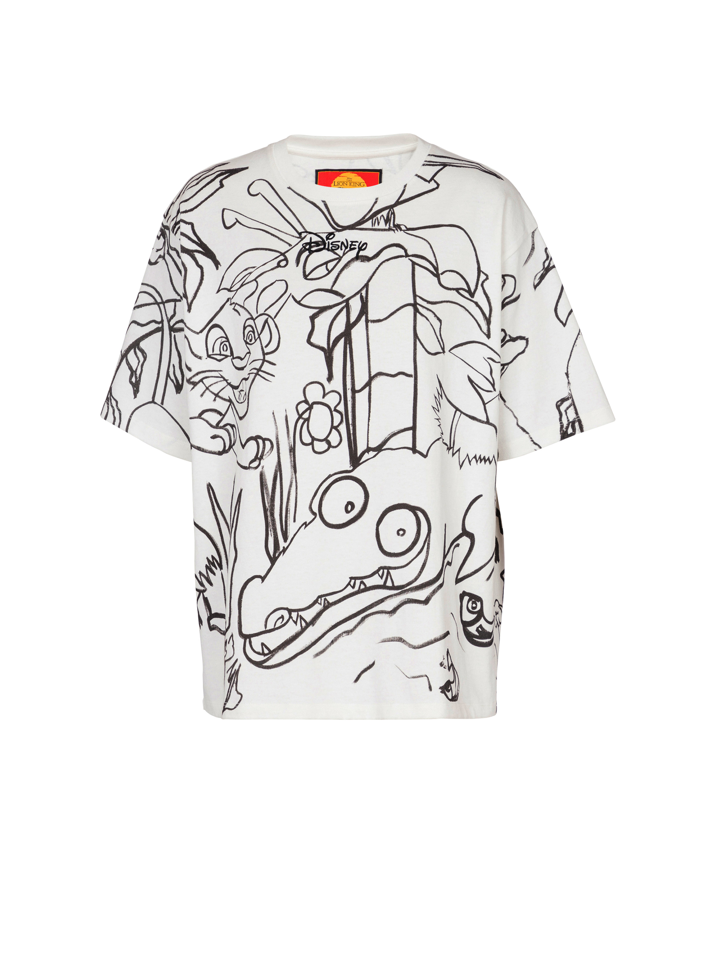 Disney x Balmain: The Lion King - Relaxed T-shirt with Enfant Précoce print - 1