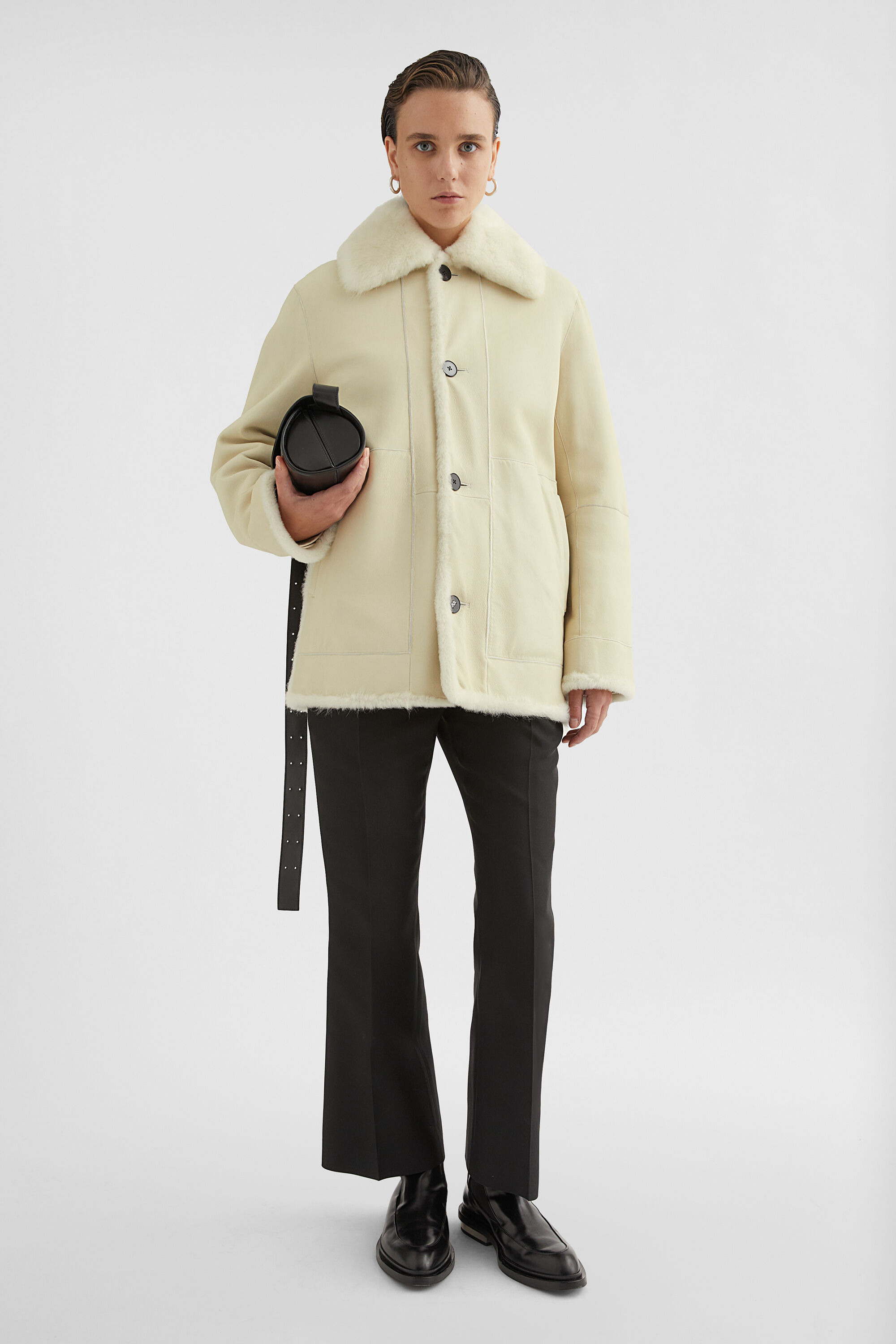 Shearling Caban - 3