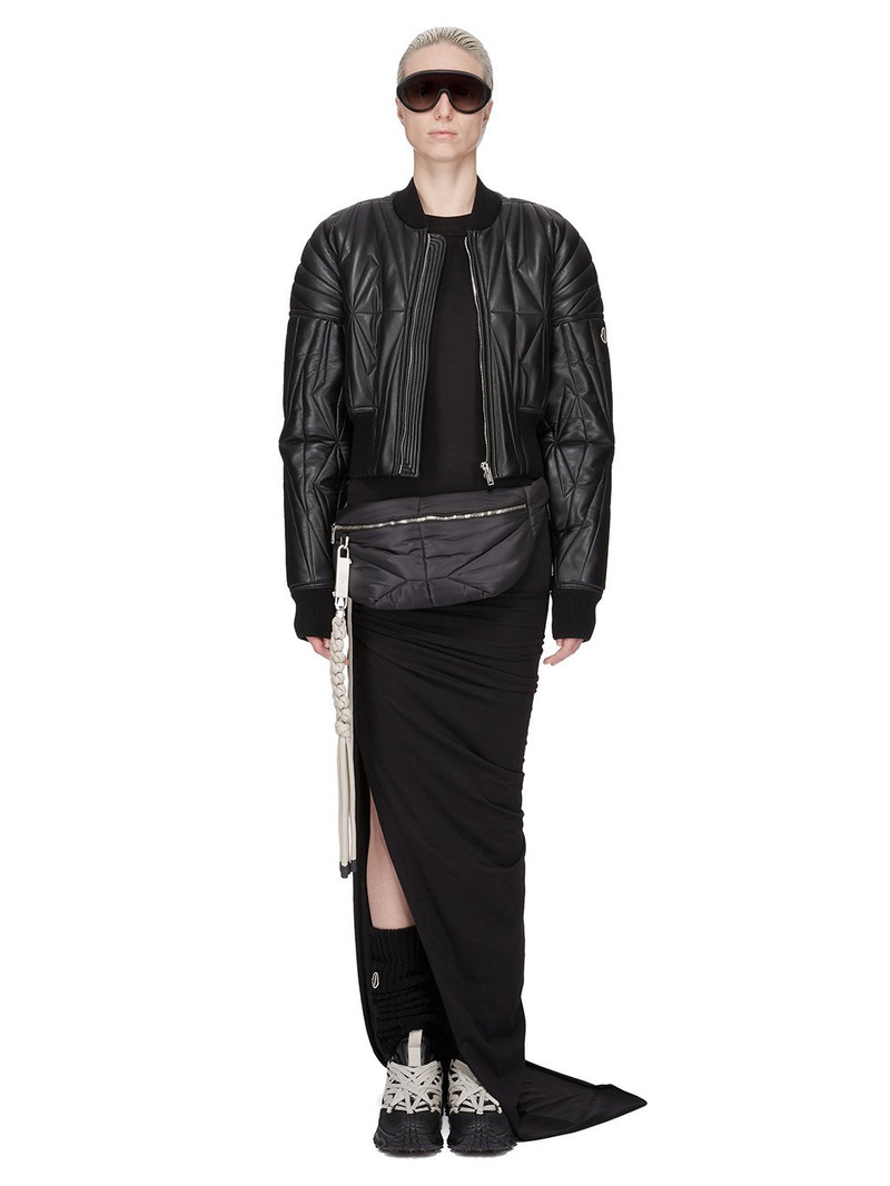 Moncler Moncler + Rick Owens Black Geocamo Cropped Flight Jacket outlook