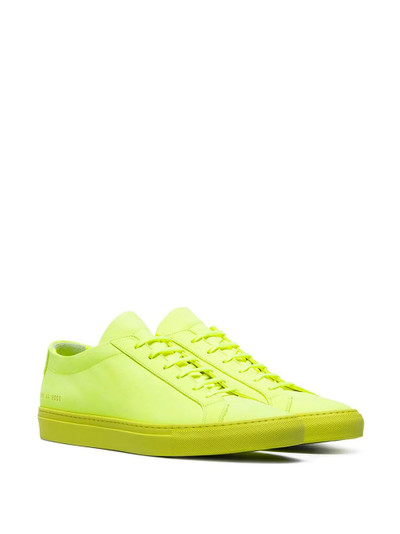 Common Projects fluorescent yellow Achilles leather low-top sneakers outlook