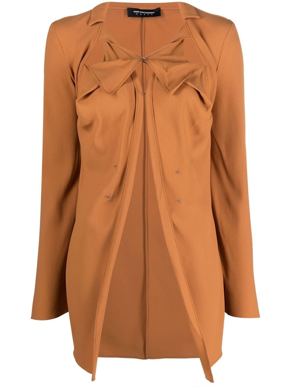 cut-out front-slit blouse - 1