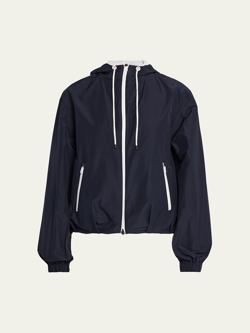 Techno Cotton Hooded Zip Jacket 1