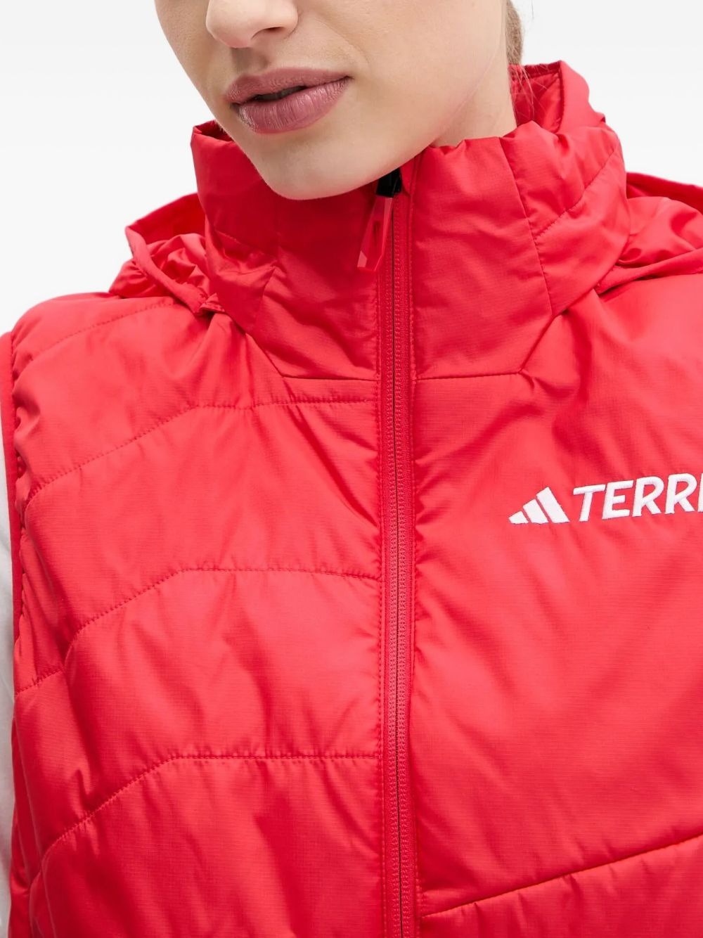 quilted hooded gilet - 4
