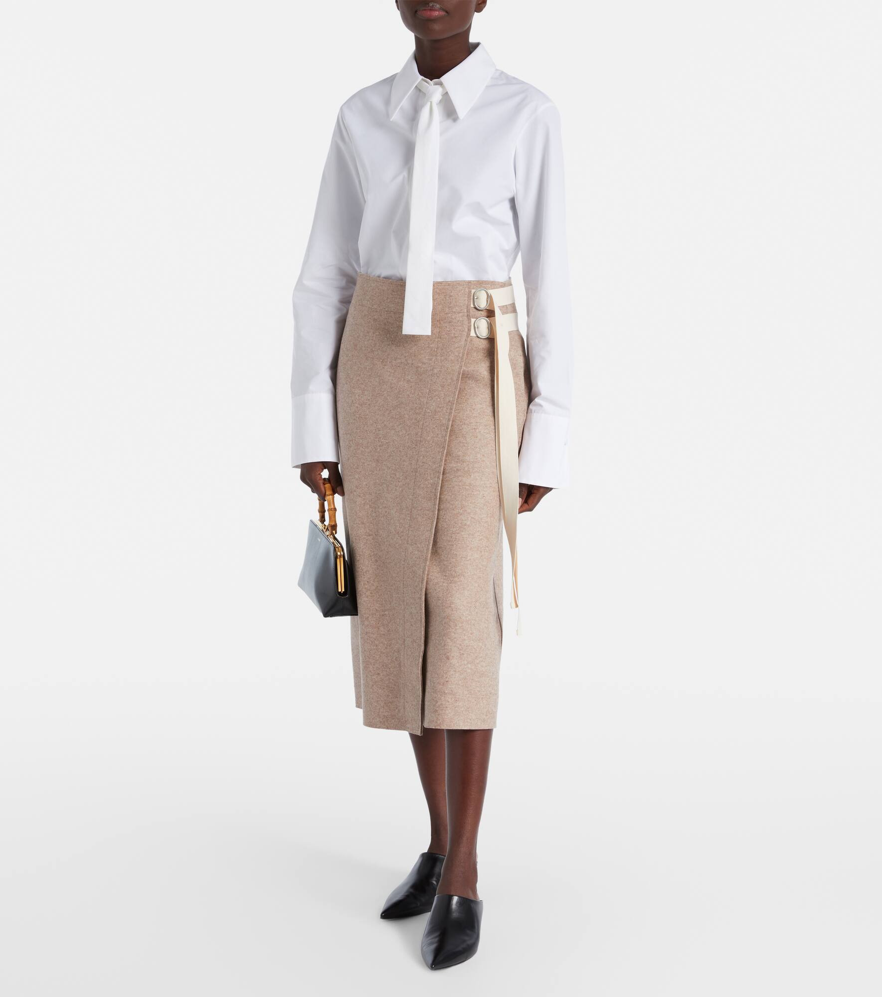 Wool-blend midi skirt - 2