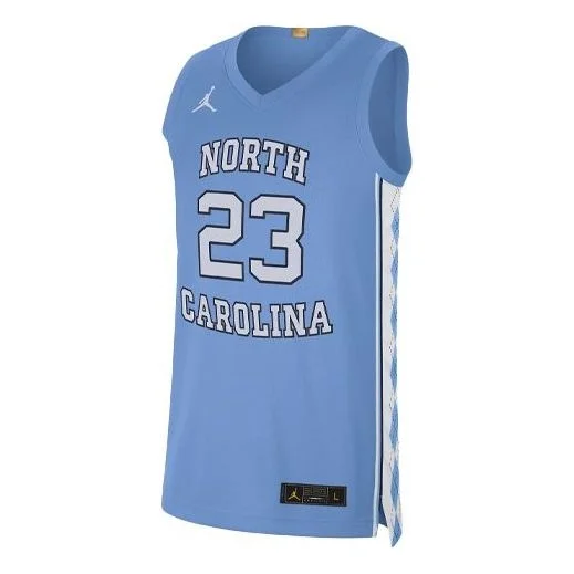 Men's Air Jordan College (UNC) Sports Basketball Jersey/Vest No. 23 Blue AT8895-448 - 1