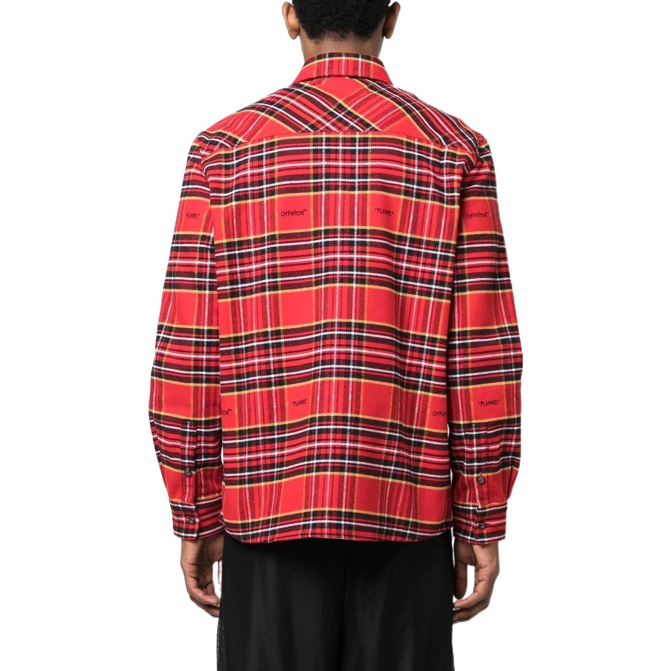 Off-White Plaid Flannel Shirt OMGA227S23FAB0012510 - 4