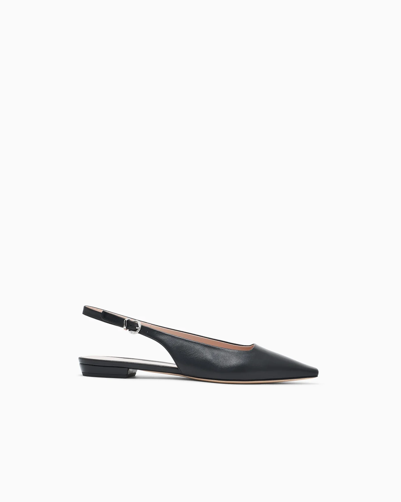 BALLET FLAT IN NAPPA LEATHER WITH A LEATHER AND RUBBER SOLE - 1