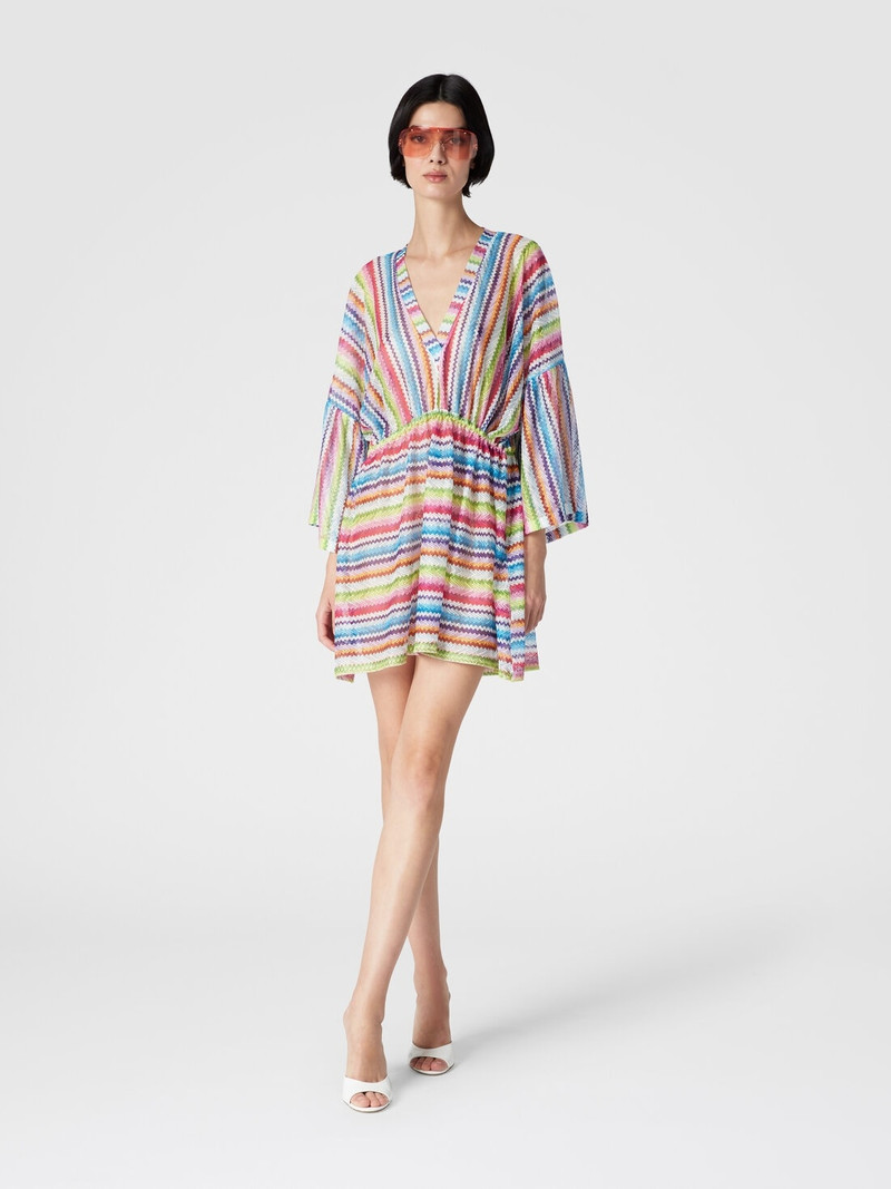 Missoni Kaftan short cover-up with zig zag print outlook