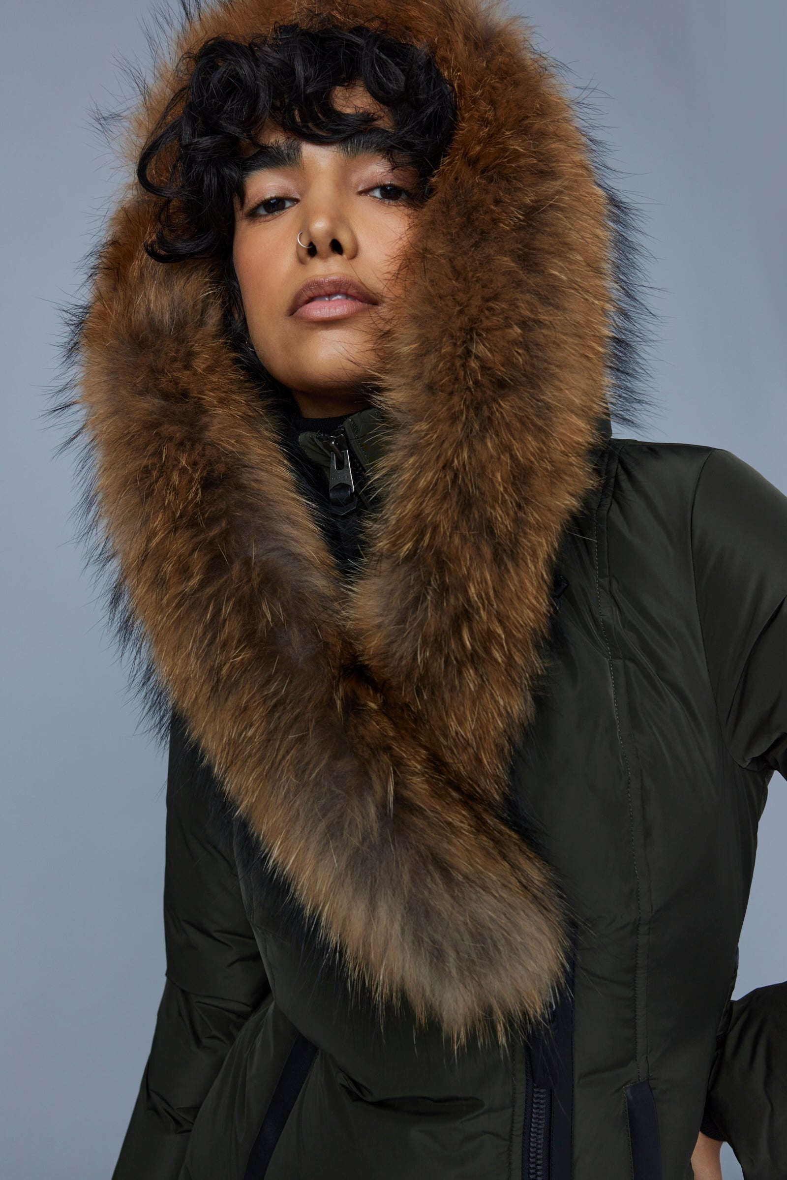 KAY down coat with natural fur Signature Mackage Collar - 5