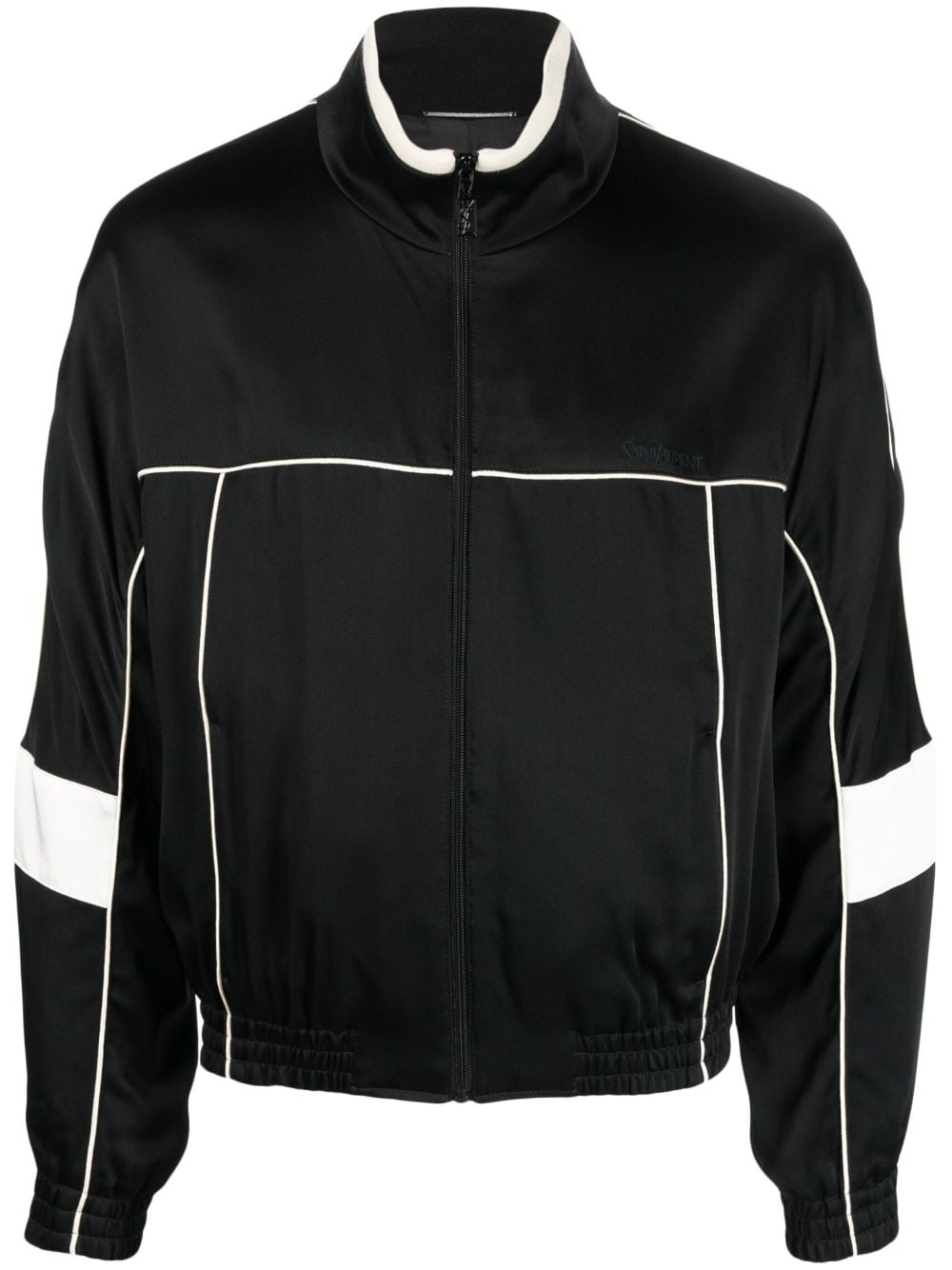 panelled-design high-neck bomber jacket - 1