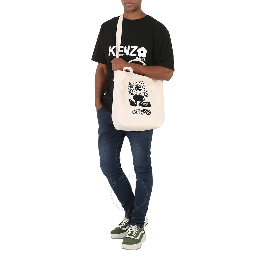 Kenzo Graphic Tote Bag in Ecru - 2