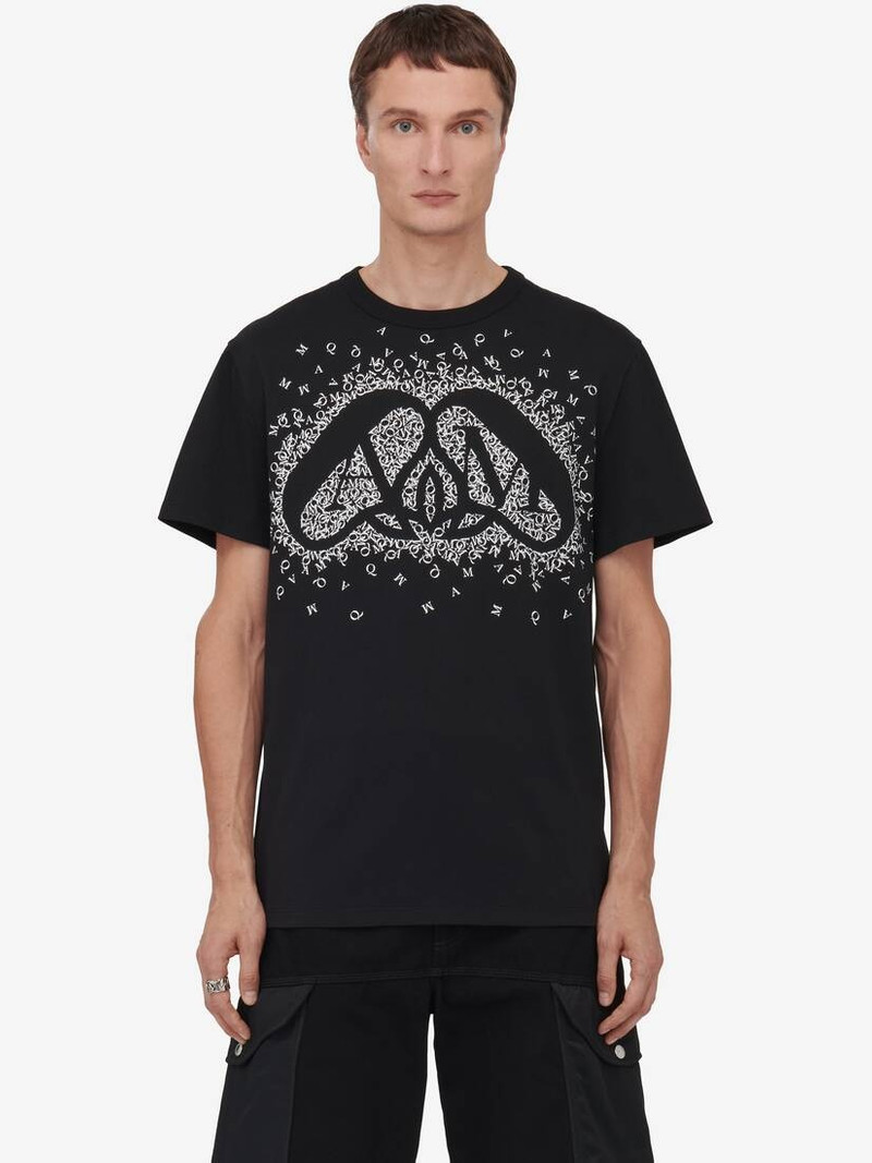 Men's Exploded Charm T-shirt in Black/white 5