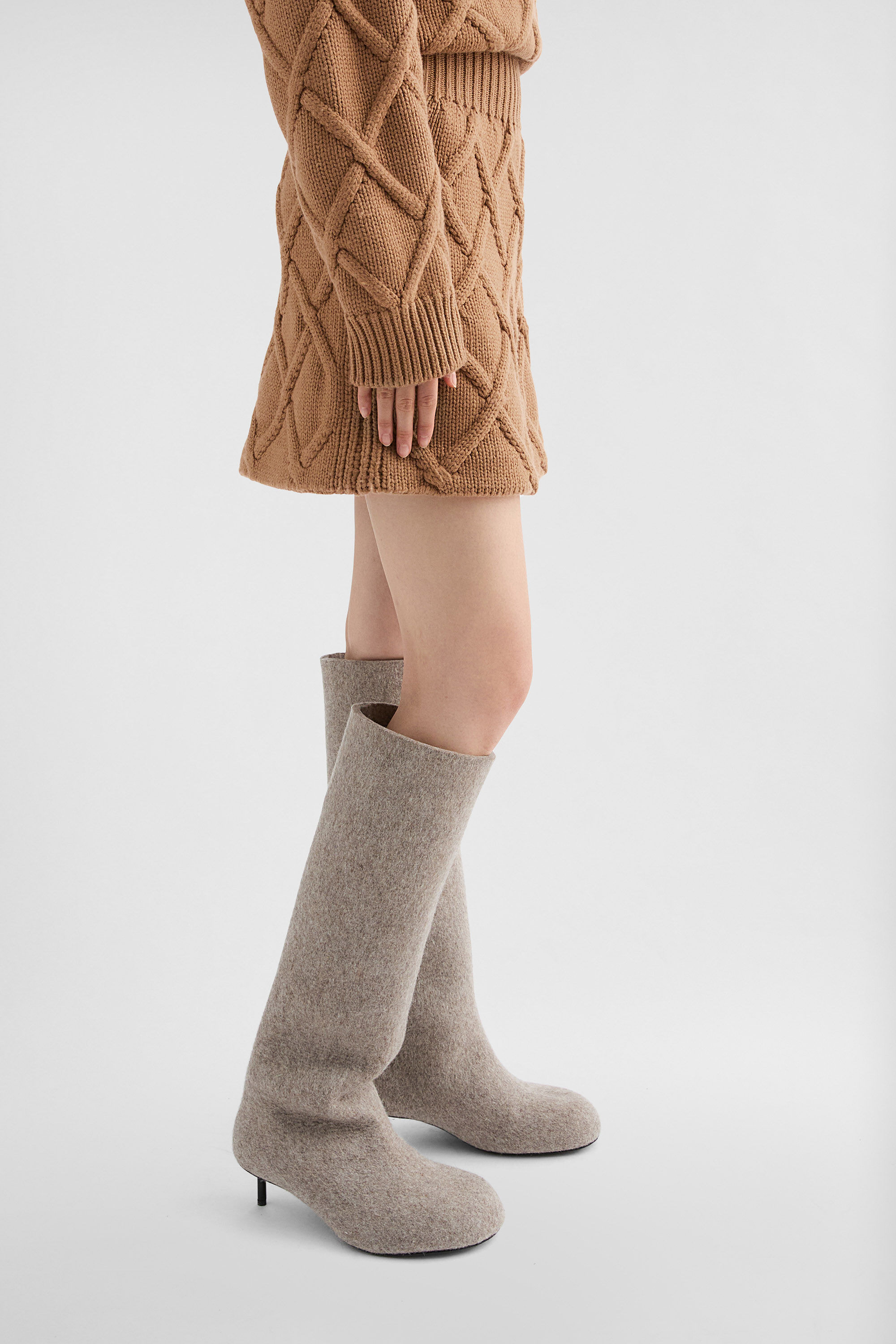 Wool Knit Mini Skirt - 5