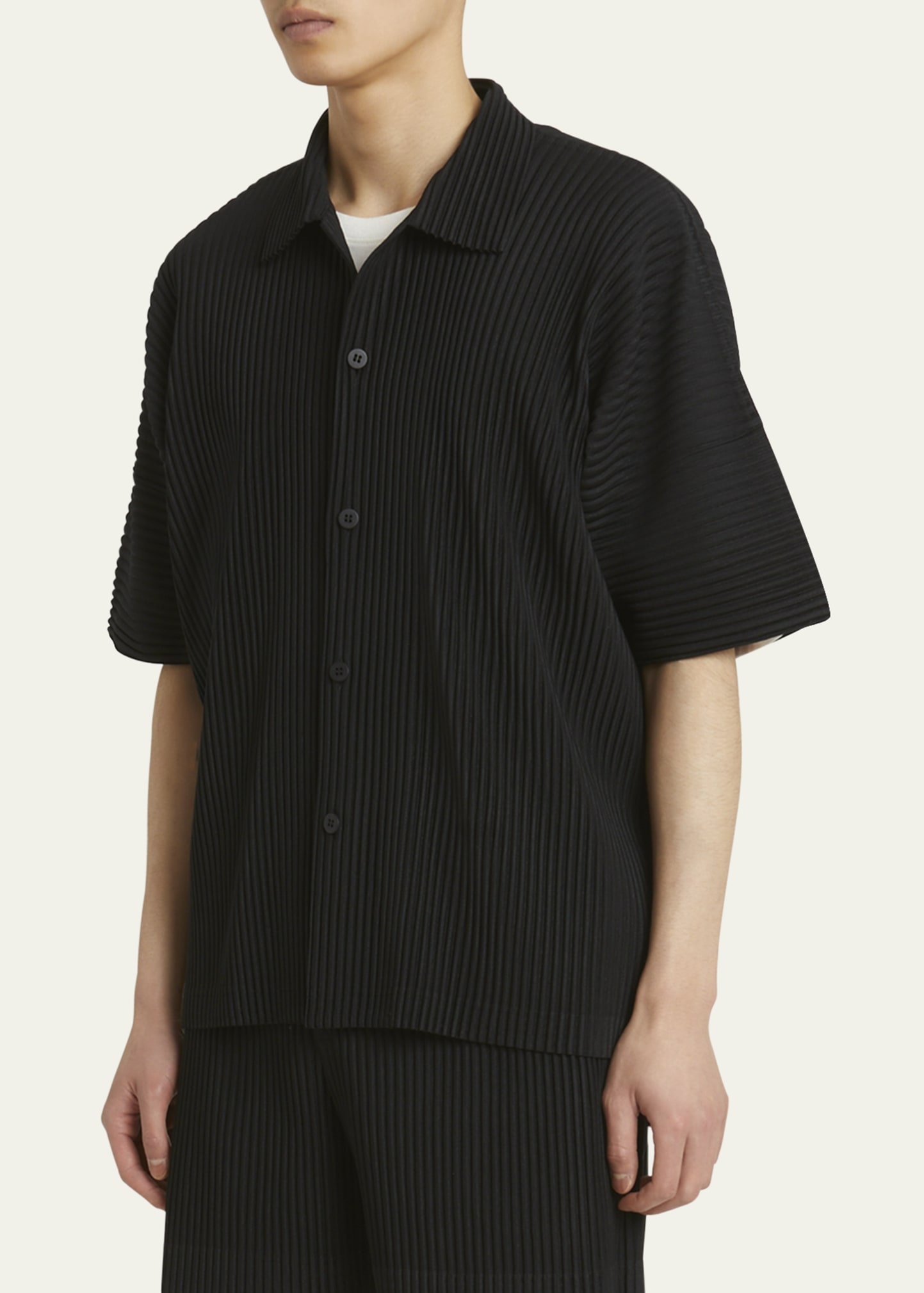 Men's Pleated Camp Shirt - 4