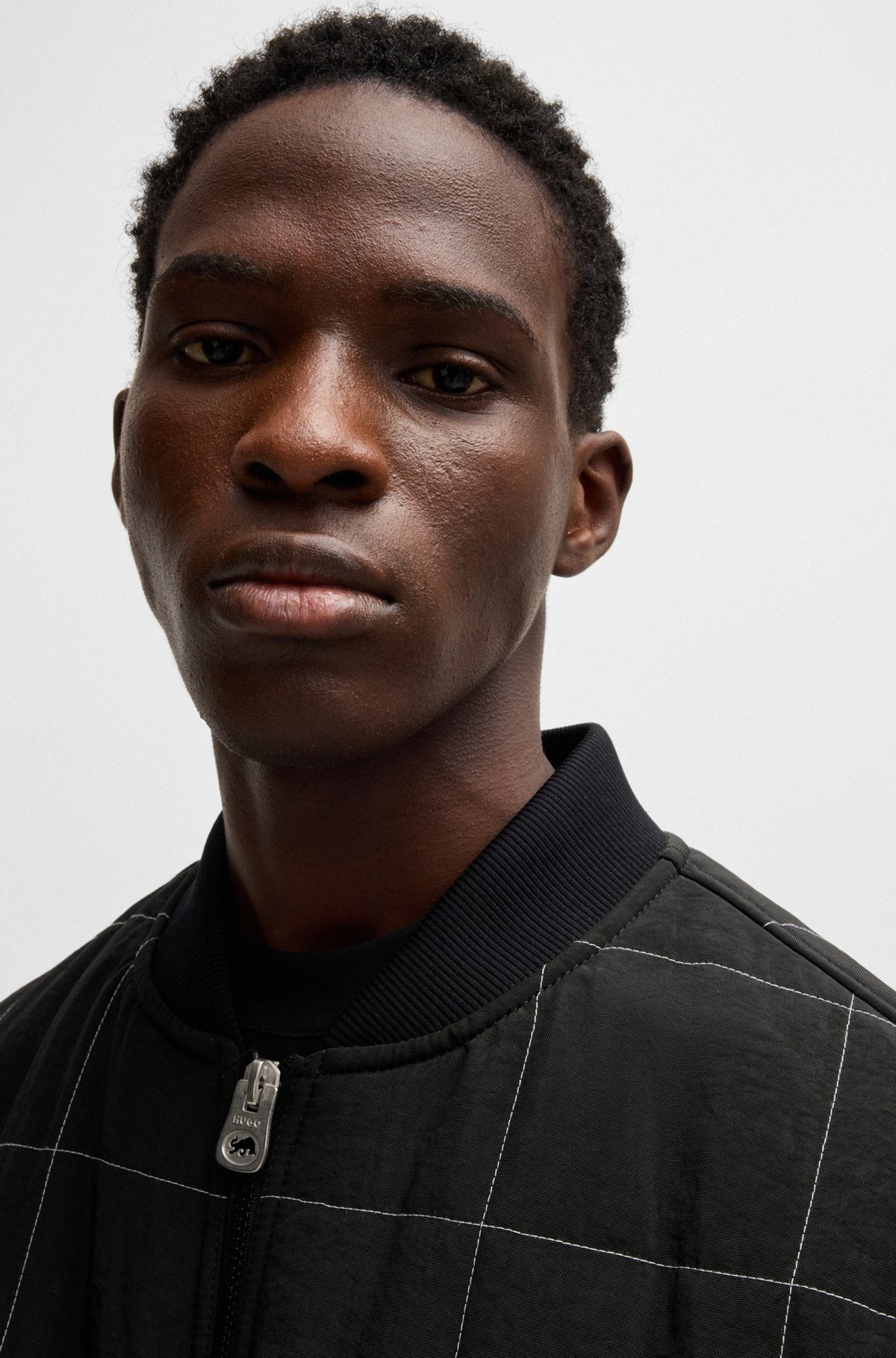 HUGO X RB WATER-REPELLENT BOMBER JACKET WITH GRID QUILTING - 5