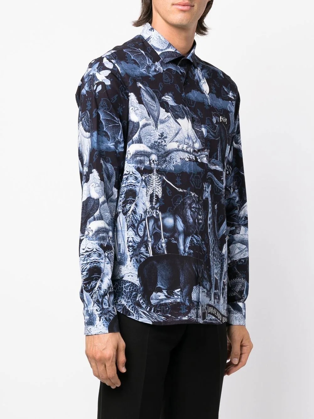 graphic-print long-sleeve shirt - 3