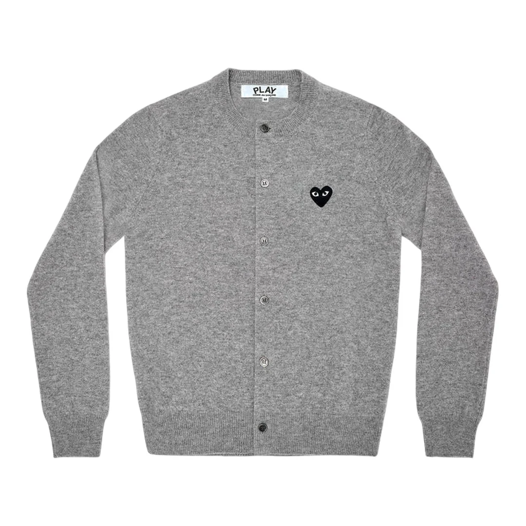 Round-Neck Black Emblem Cardigan Unisex - 1