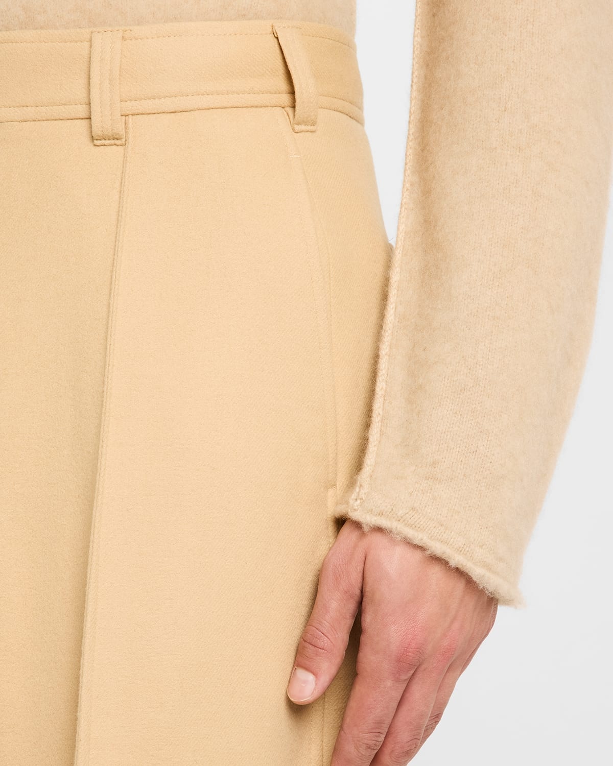 Men's Wool and Cashmere Wide-Leg Trousers - 5