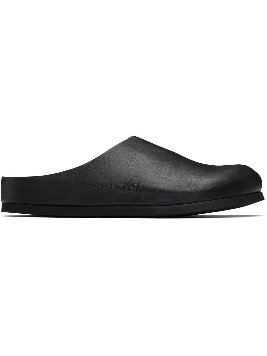 Black Leather Slip-on Loafers - 1